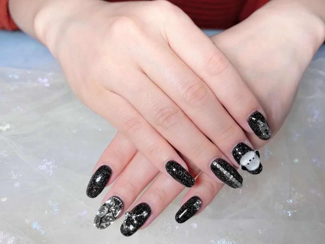 ネイル ハンドネイル H3 Nail Tsuki🦋💙のネイルデザイン