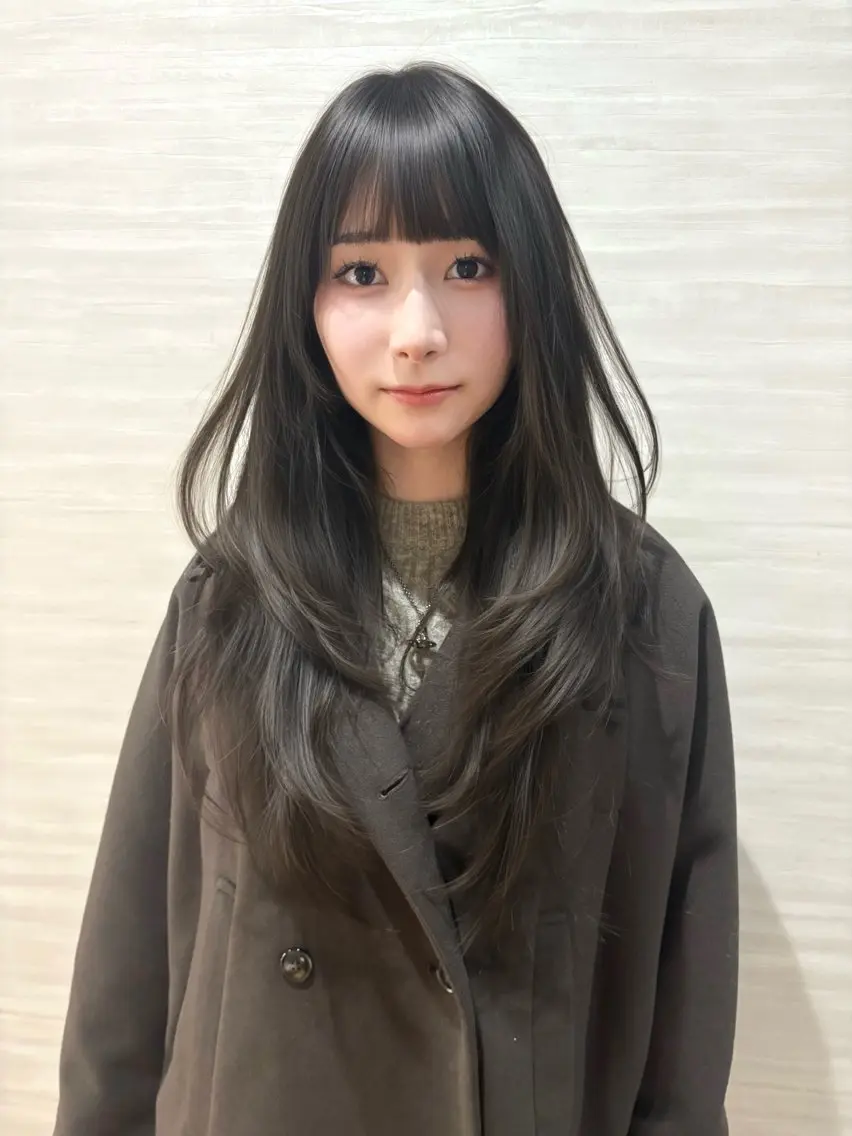 ロング ヘアアレンジ カット ヘアカラー トリートメント fumika🎀 ベージュのヘアスタイル