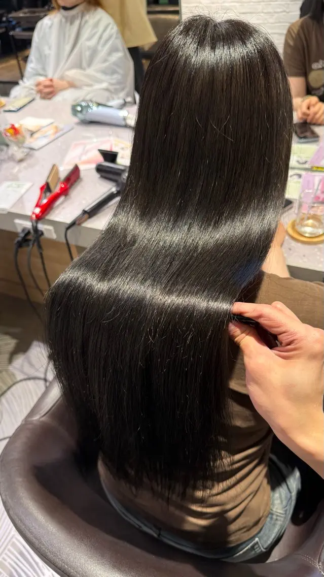 ロング ヘアカラー トリートメント 髪質改善縮毛矯正 ／💎shu💎のヘアスタイル