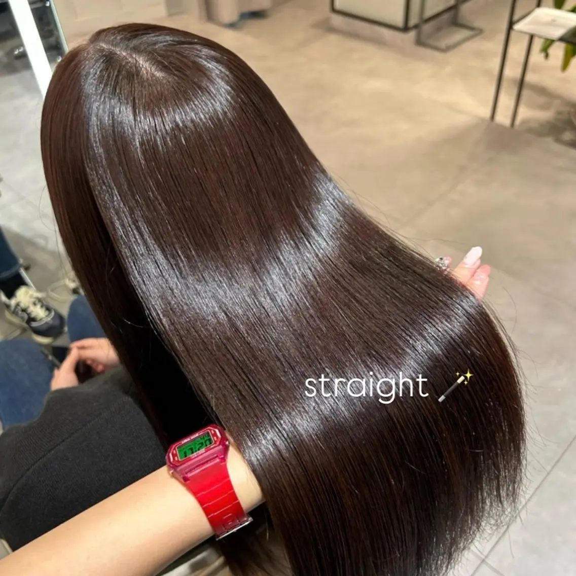 ロング 縮毛矯正 じゅり / 似合わせカラーのヘアスタイル