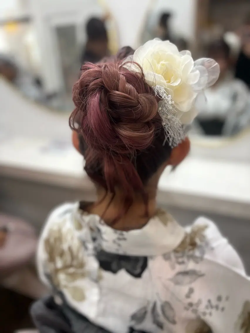 ヘアアレンジ ゆめな／ヘアセット /ワンカラー💗🫧のヘアスタイル