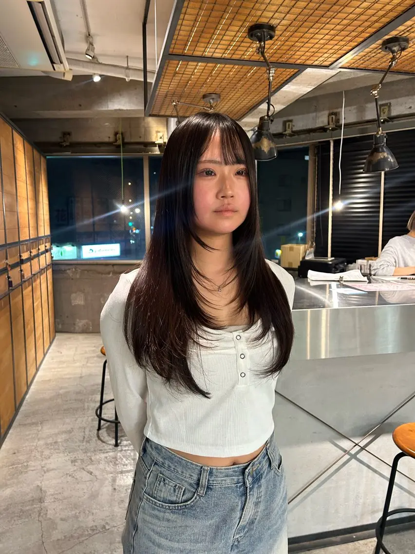 ロング カラー レイヤーカット keen 立川のヘアスタイル