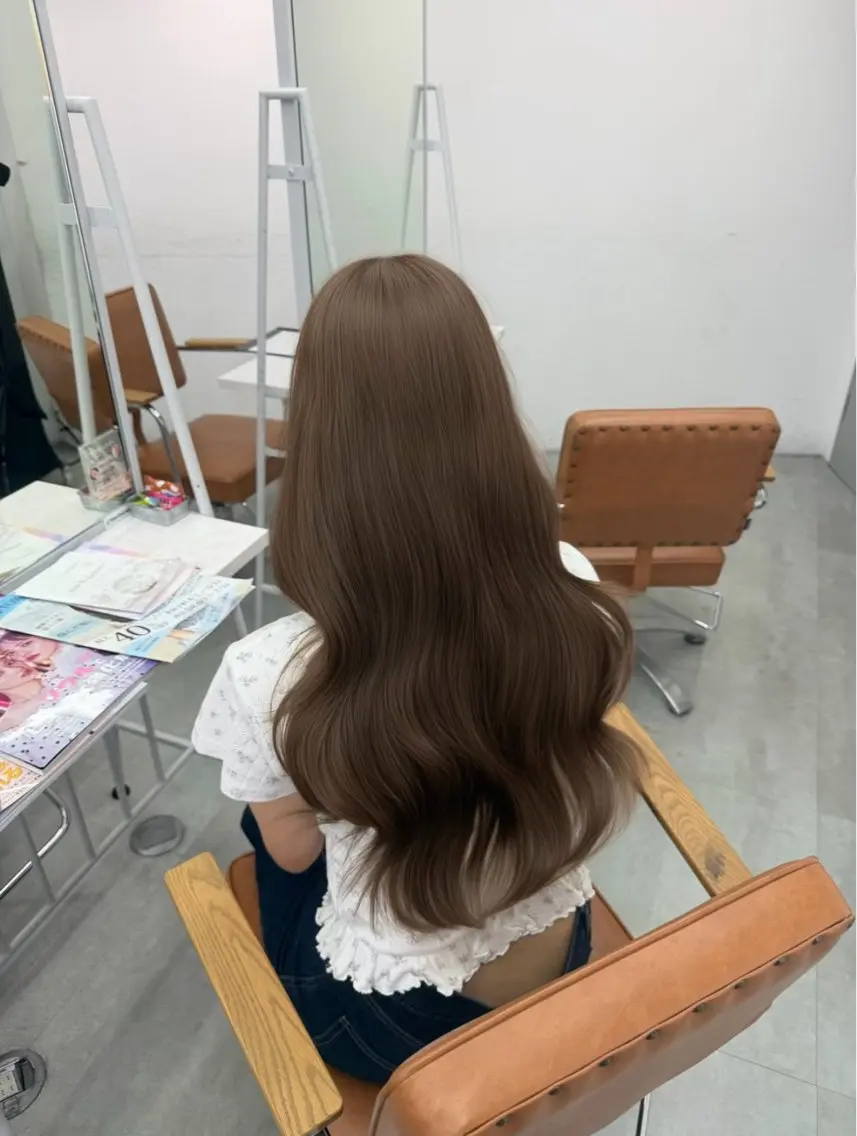 ロング カラー ヘアカラー 韓国系艶髪🎀 miyuuのヘアスタイル