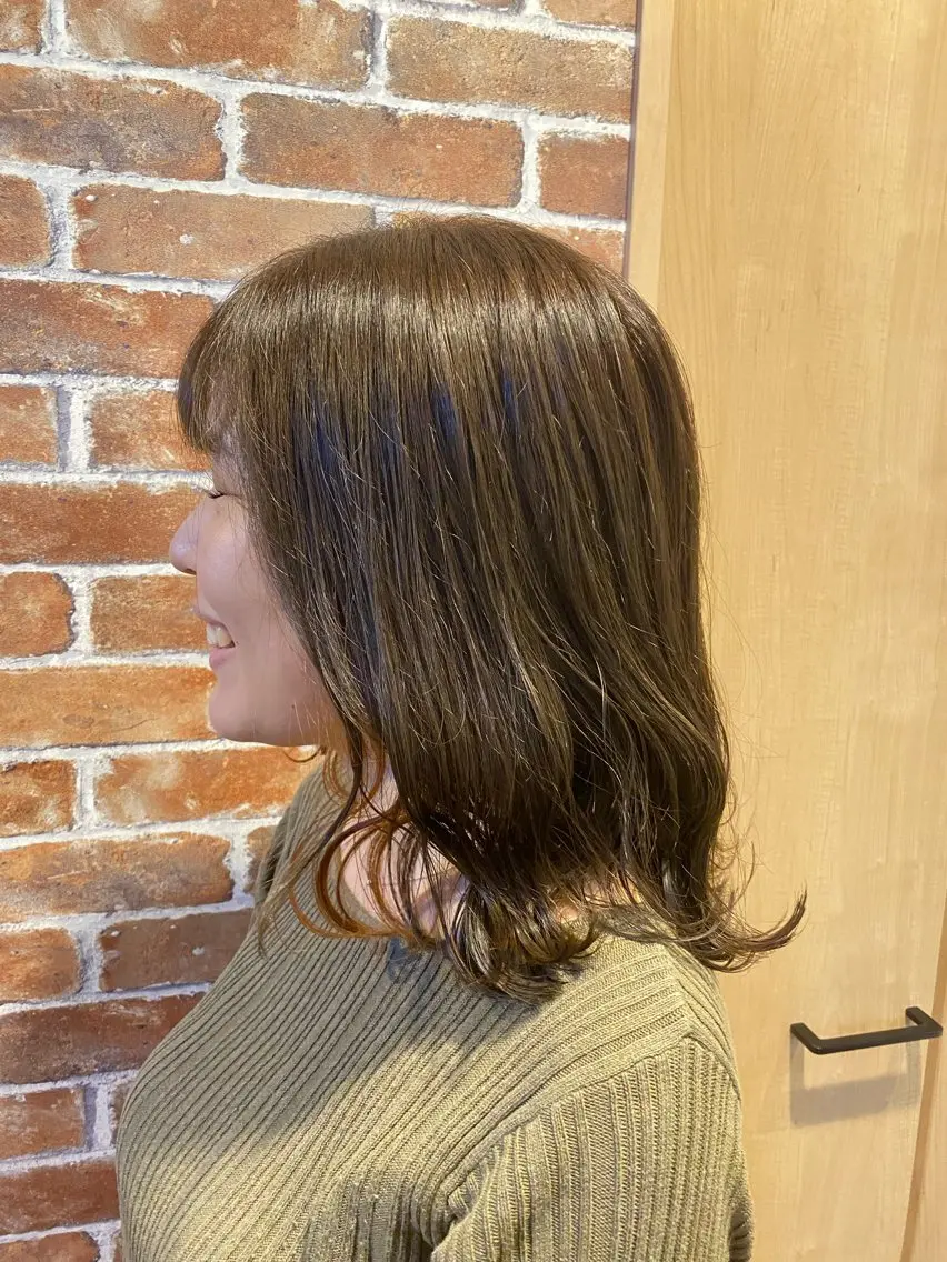 ミディアム カラー カット ヘアカラー トリートメント 透明感カラー/韓国 ヘア🩶yuri🩵のヘアスタイル