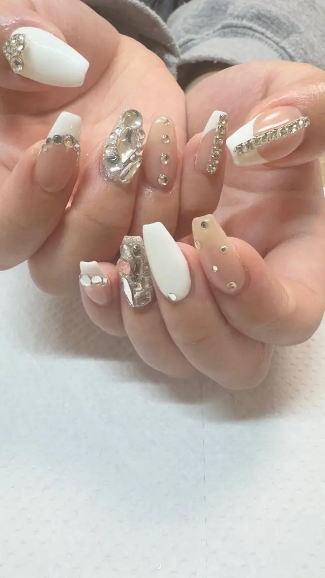 ネイル フラッシュネイル 韓国ネイル ラメ(グリッター) ラメグラデーション マグネットネイル ハンドネイル MH_ Nailのネイルデザイン