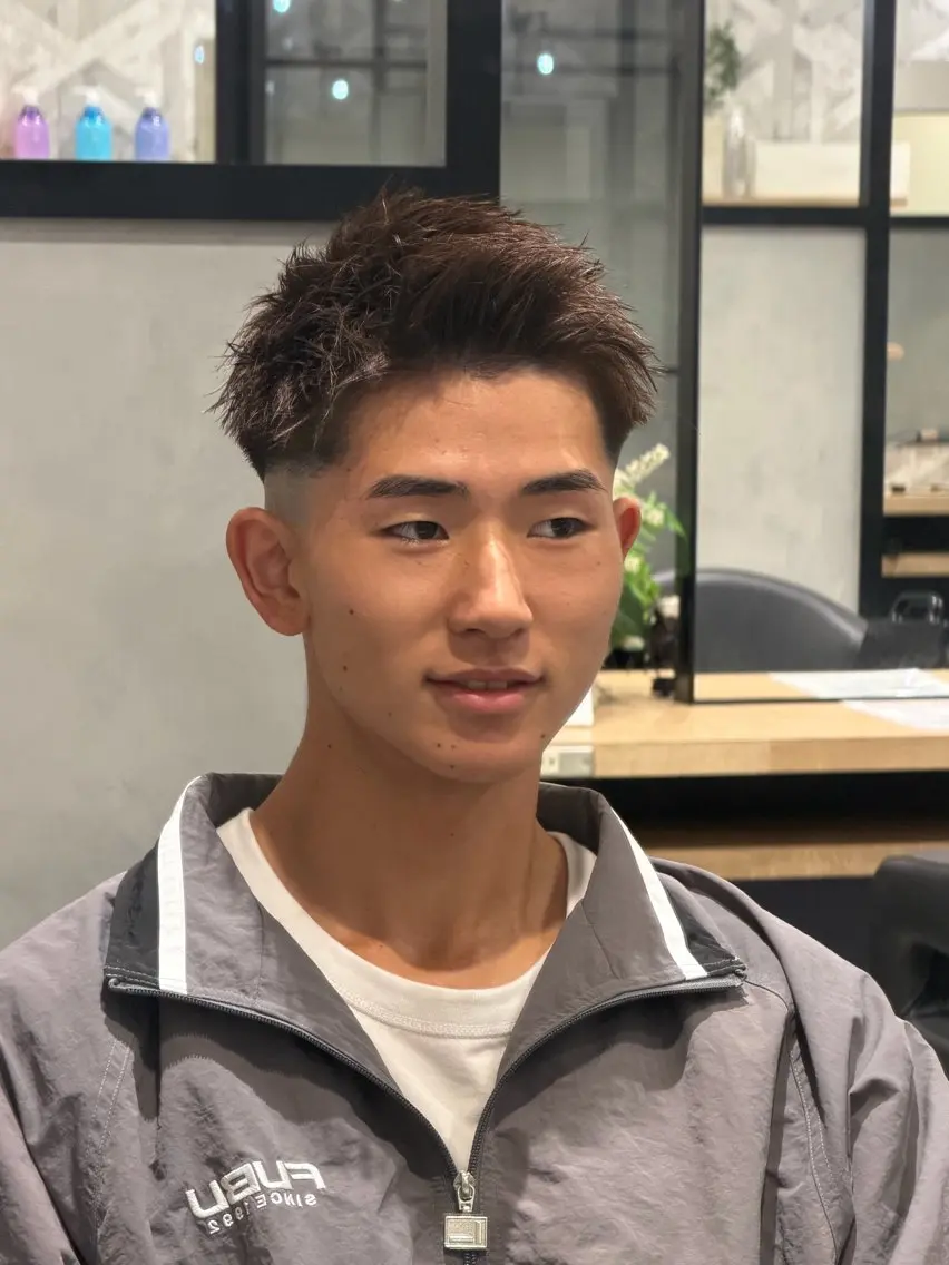 ショート カラー メンズ 石塚 望空翔のヘアスタイル