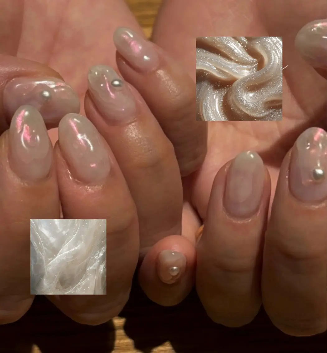 ネイル 持ち込み ハンドネイル ニュアンスネイル⌇ Rukka💅🫧のネイルデザイン