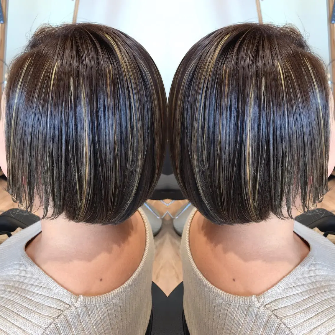 ショート カラー ハイライトカラー ハイライト ヘアカラー 大久保 隆蔵のヘアスタイル