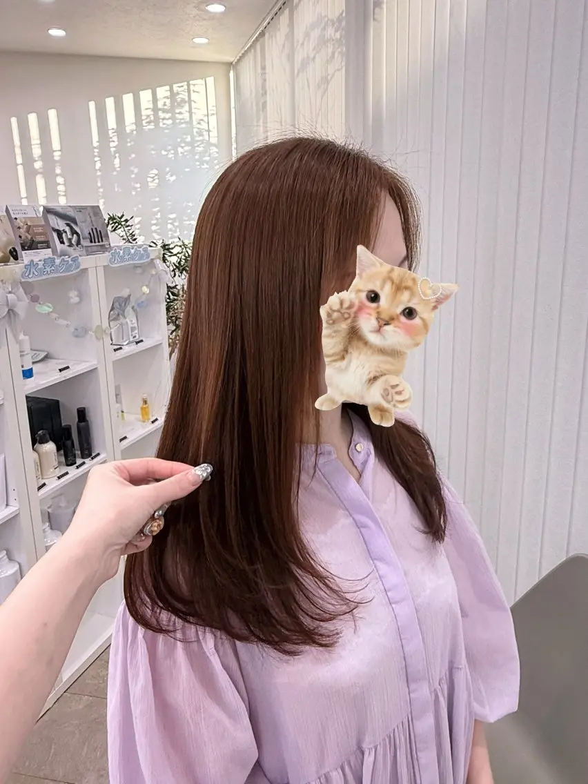 ロング レイヤーカット NAO／ KOS pinkのヘアスタイル
