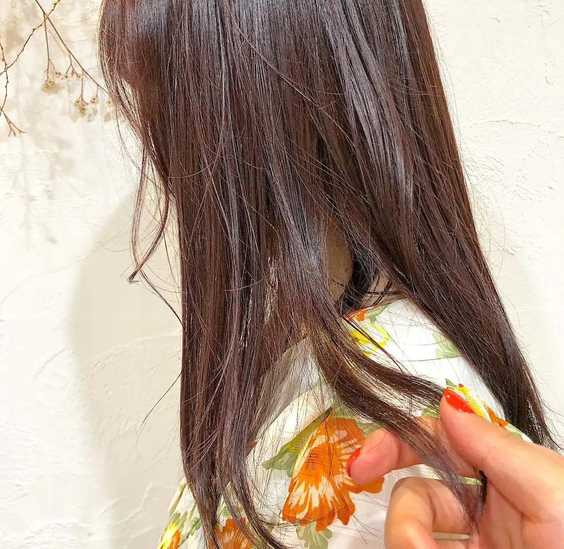 セミロング カラー ブリーチ ブリーチなしカラー バイオレットカラー 圧倒的透明感カラー nana🦕のヘアスタイル