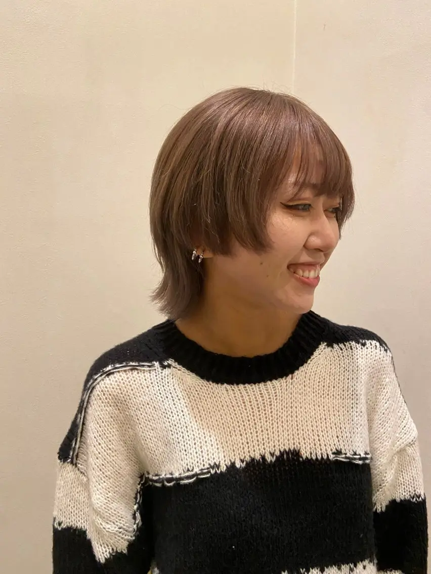 ミディアム カラー 優子/ 似合わせカットカラーのヘアスタイル