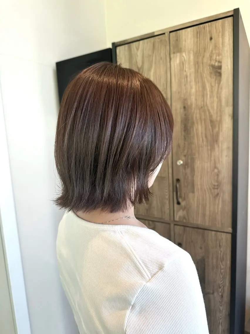 ミディアム カラー ヘアカラー トリートメント ✨髪質改善/ハイトー ン/艶髪高山のヘアスタイル