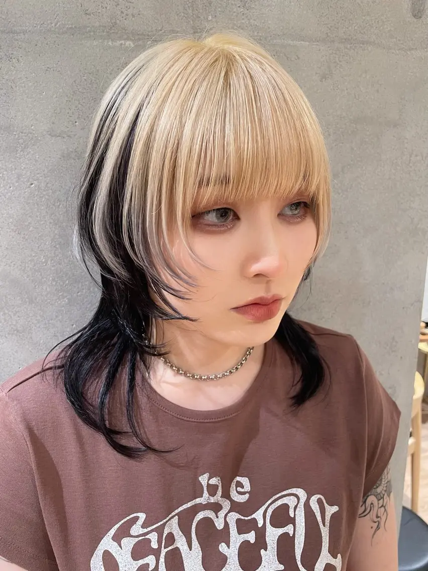 ミディアム カラー ヘアカラー Say. Reeのヘアスタイル
