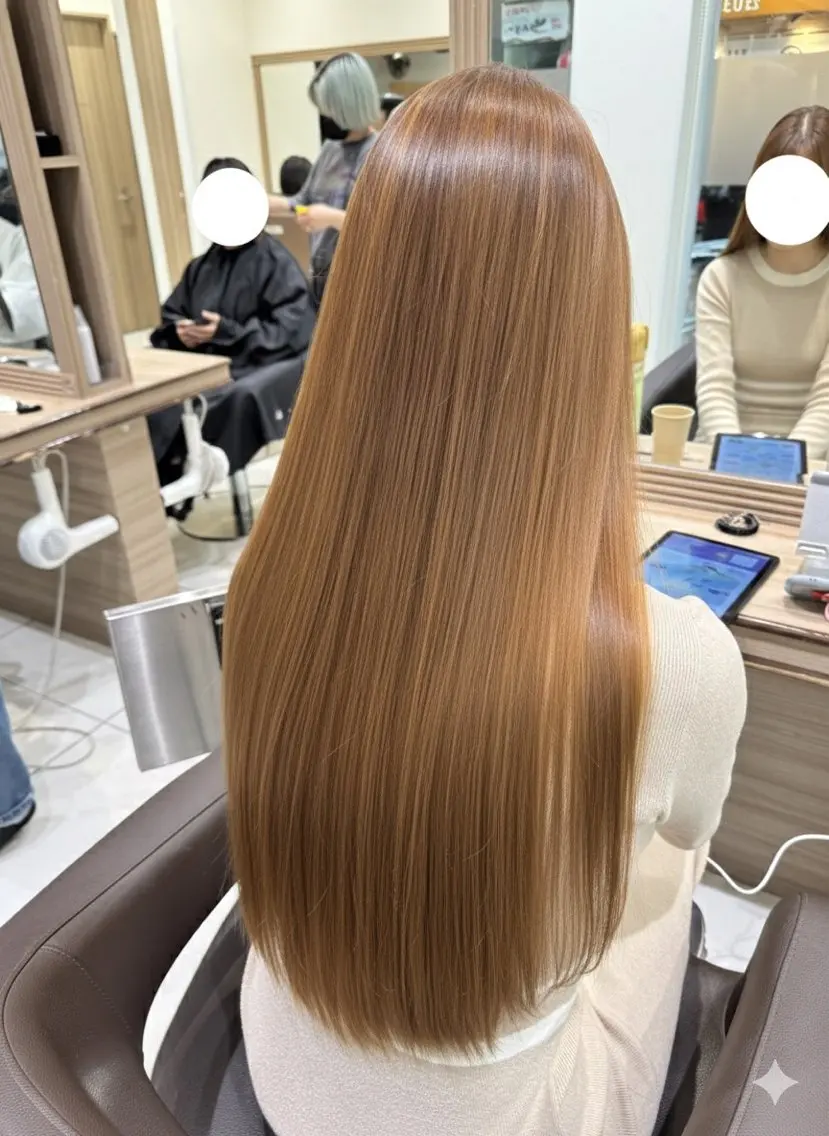ロング カラー 濵地 羚花のヘアスタイル