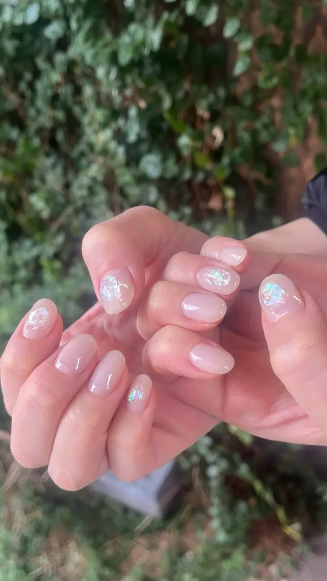 ネイル ニュアンスネイル シンプルネイル 冬ネイル クリスマス SAKU nail 作島茜のネイルデザイン