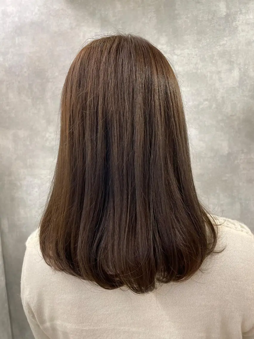 🩵整えカット+ワンカラー(ブリーチなし)🩵3stepトリートメント付きの写真