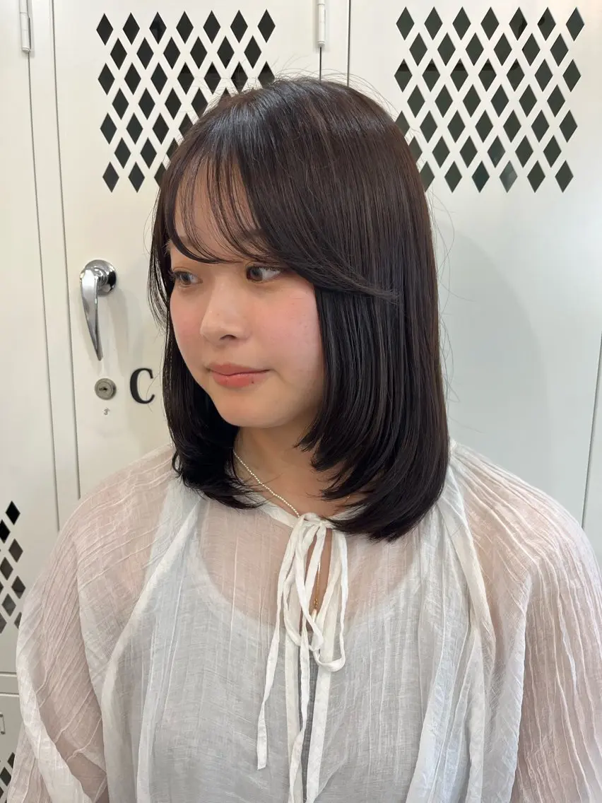 ミディアム カラー カット ヘアカラー トリートメント 🌼sunc HINAMI🌼のヘアスタイル