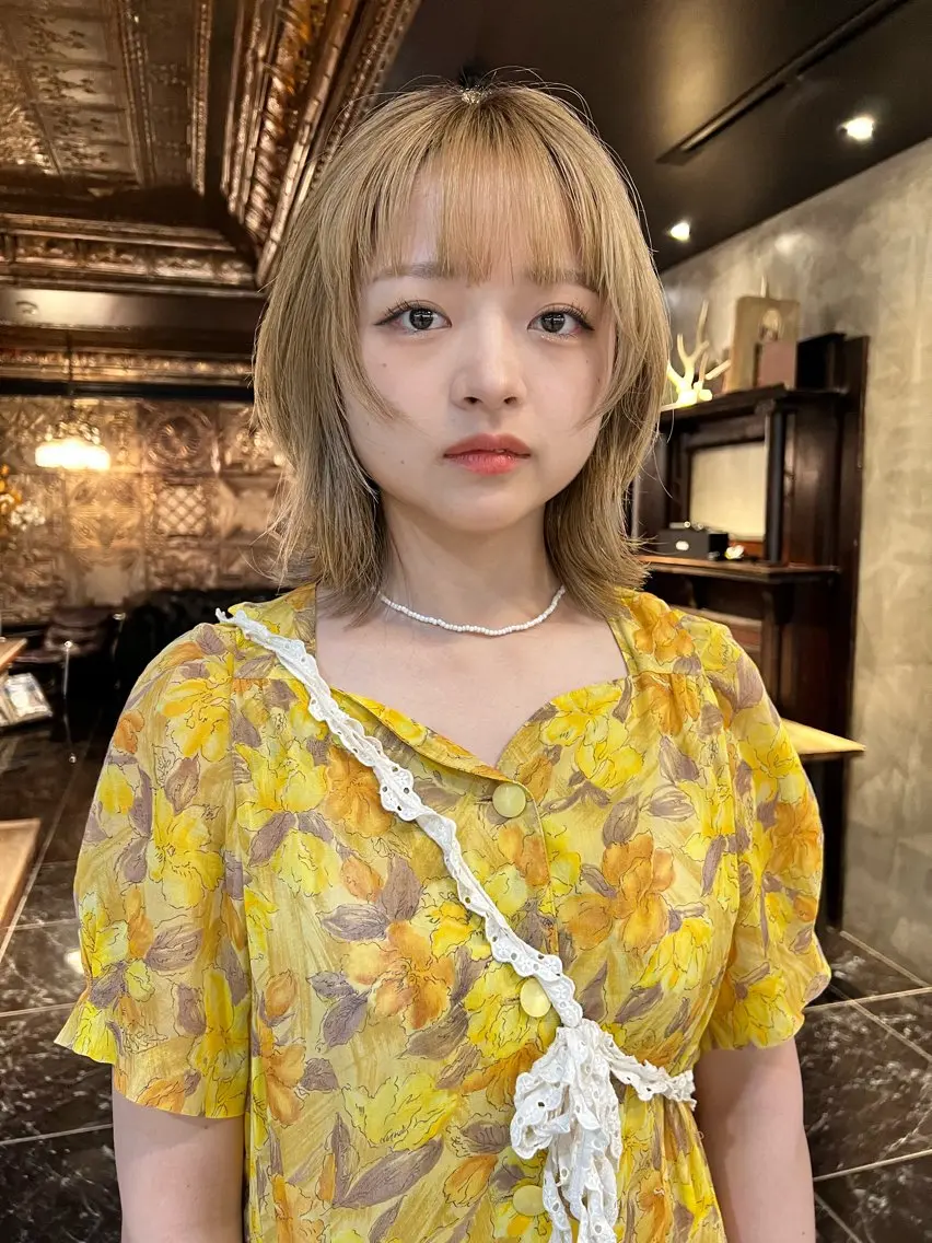 ミディアム カラー 圧倒的デザイン力 店長🎨RENAのヘアスタイル