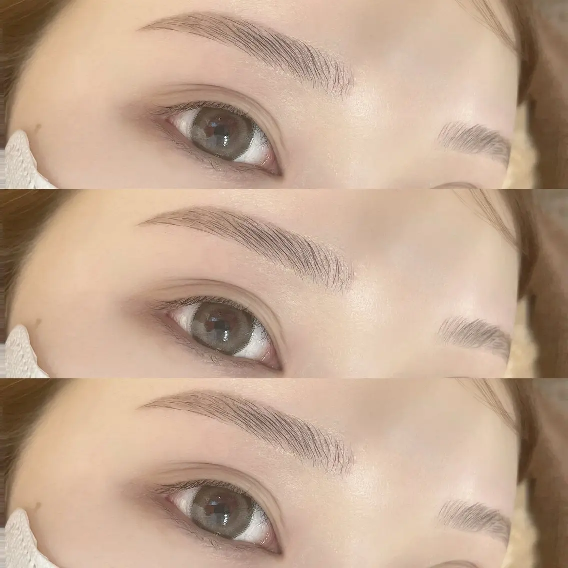 アイブロウリフト+美眉毛Wax(眉毛にパーマをかけ毛流れを流す事で朝が時短にペーパーWaxで周りの毛綺麗に)(現金のみ)の写真