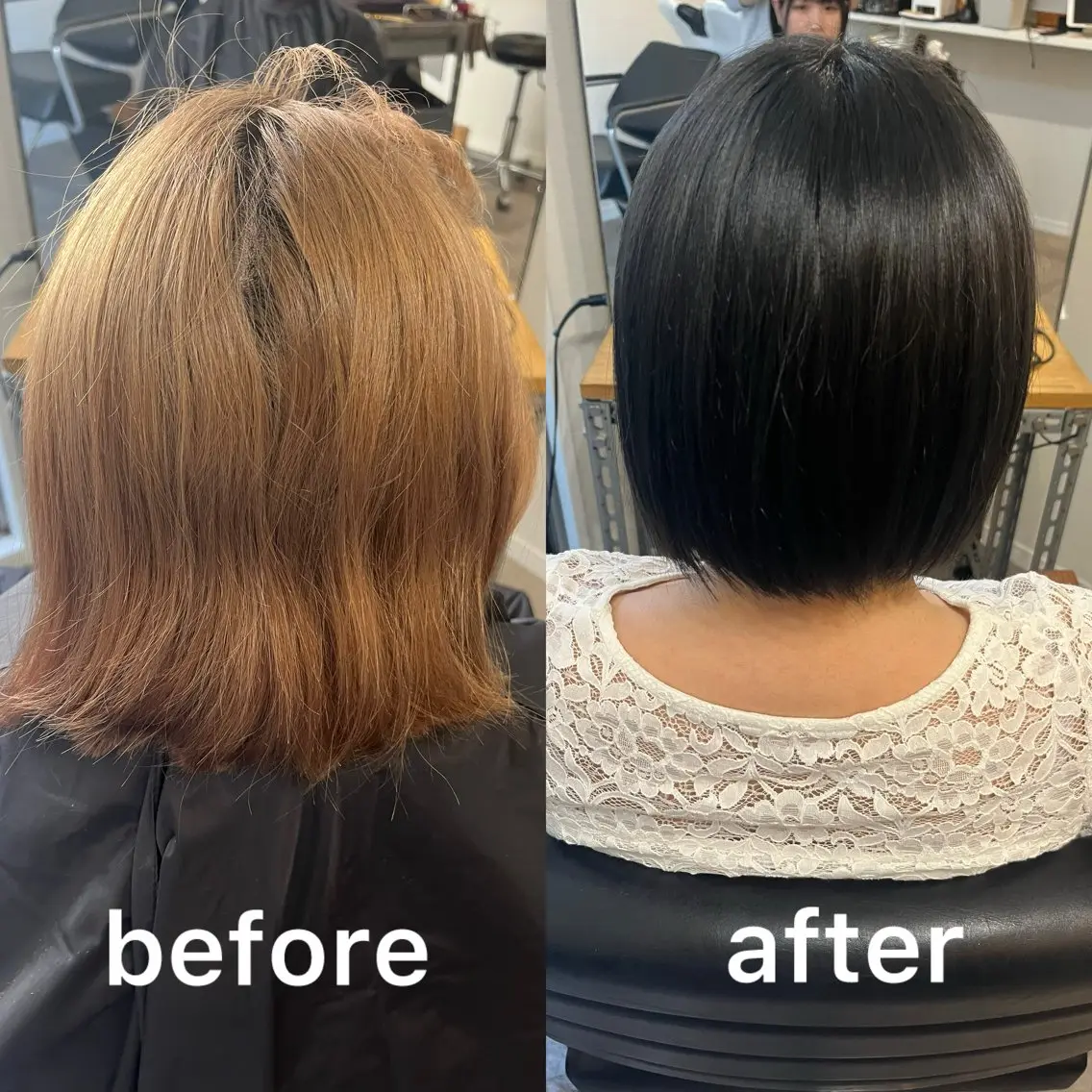 ミディアム カット ヘアカラー トリートメント OFF YUYAのヘアスタイル