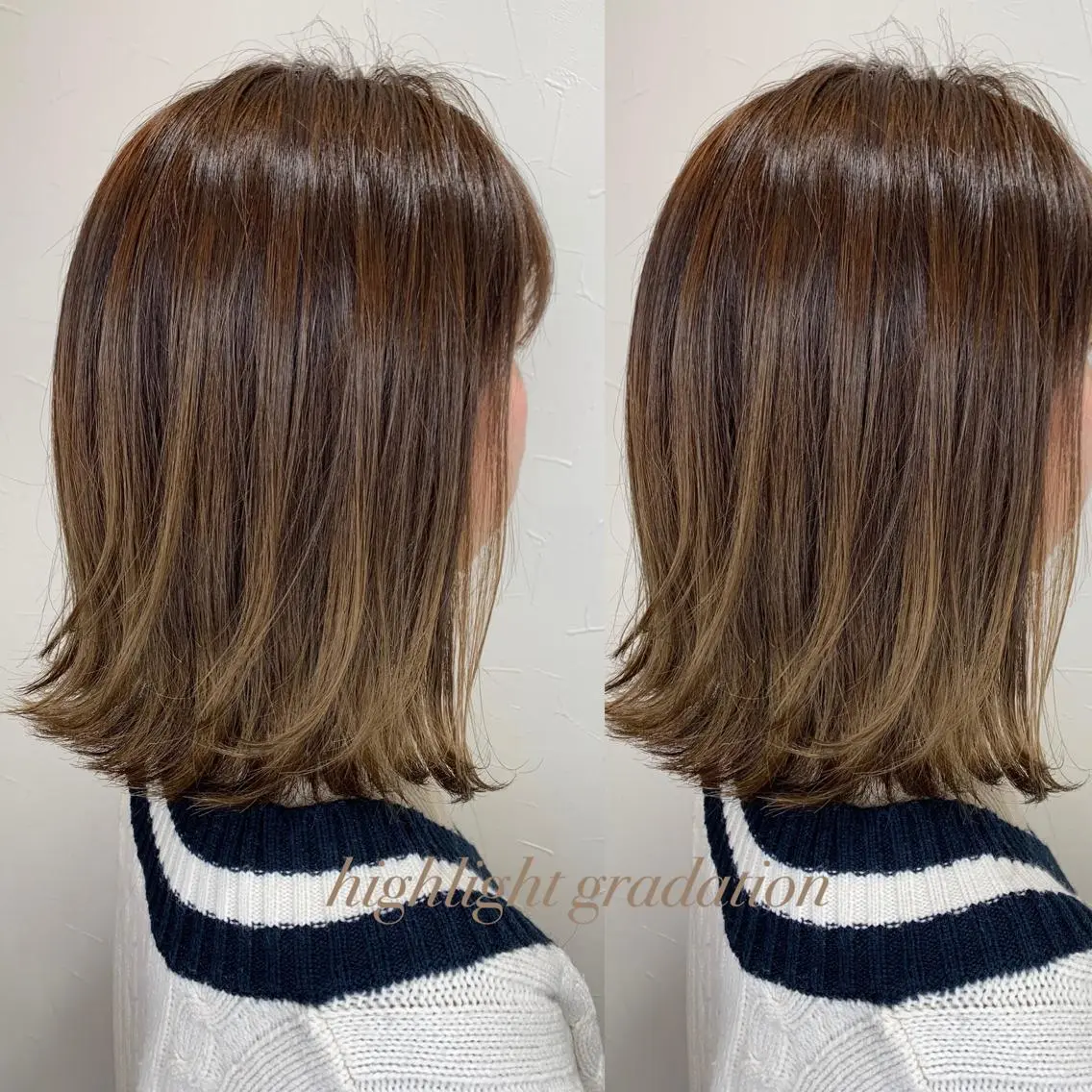 ミディアム ハイライト 外ハネヘア お悩み、似合わせ提案 将真のヘアスタイル