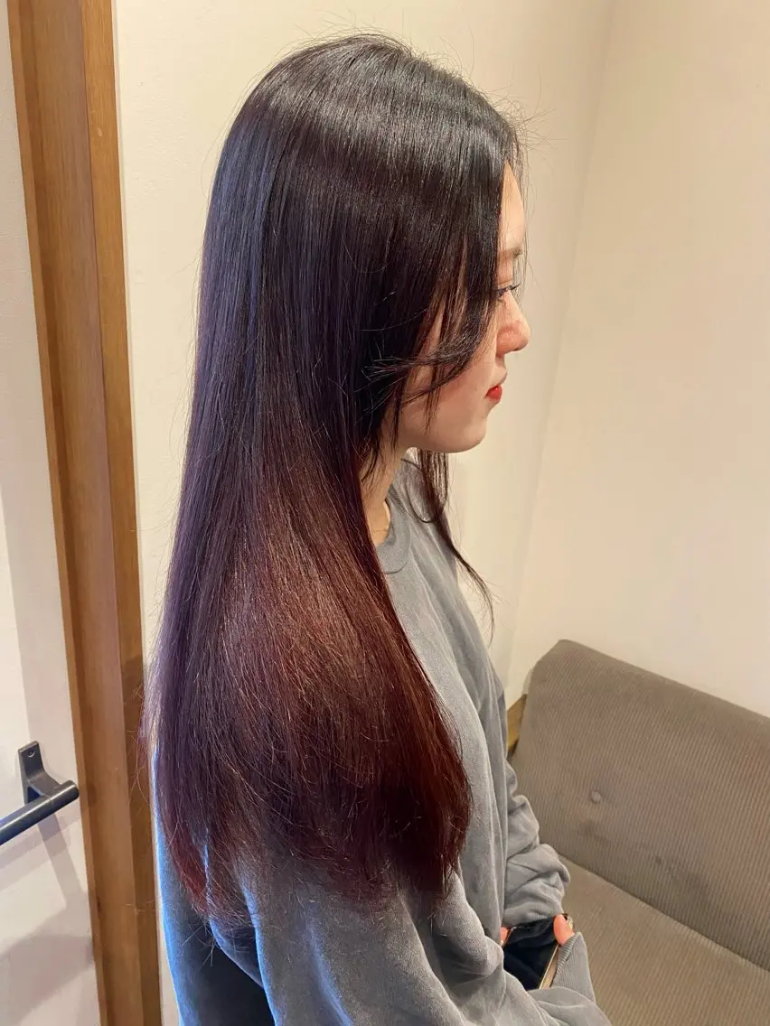 ロング カラー カット ヘアカラー トリートメント ENIF ヤマグチアツコのヘアスタイル