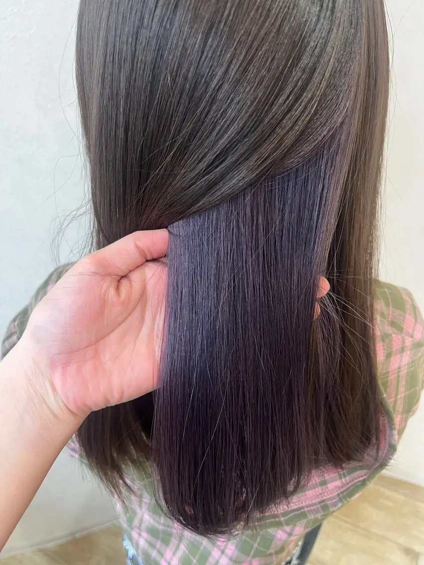 セミロング カラー ヘアカラー トリートメント 縮毛矯正🫧/ 武笠 友香🤍のヘアスタイル