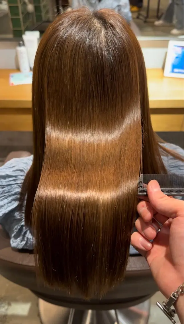 ロング 髪質改善 カット 縮毛矯正 トリートメント 髪質改善 すずきひじりのヘアスタイル