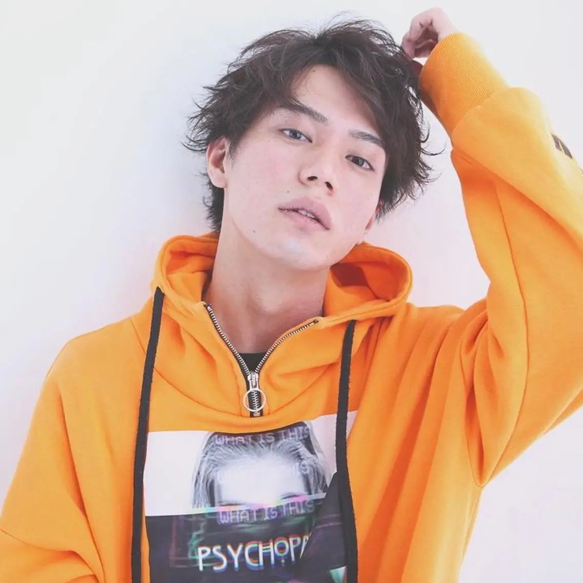 メンズ アップバング 稲村 直也のヘアスタイル