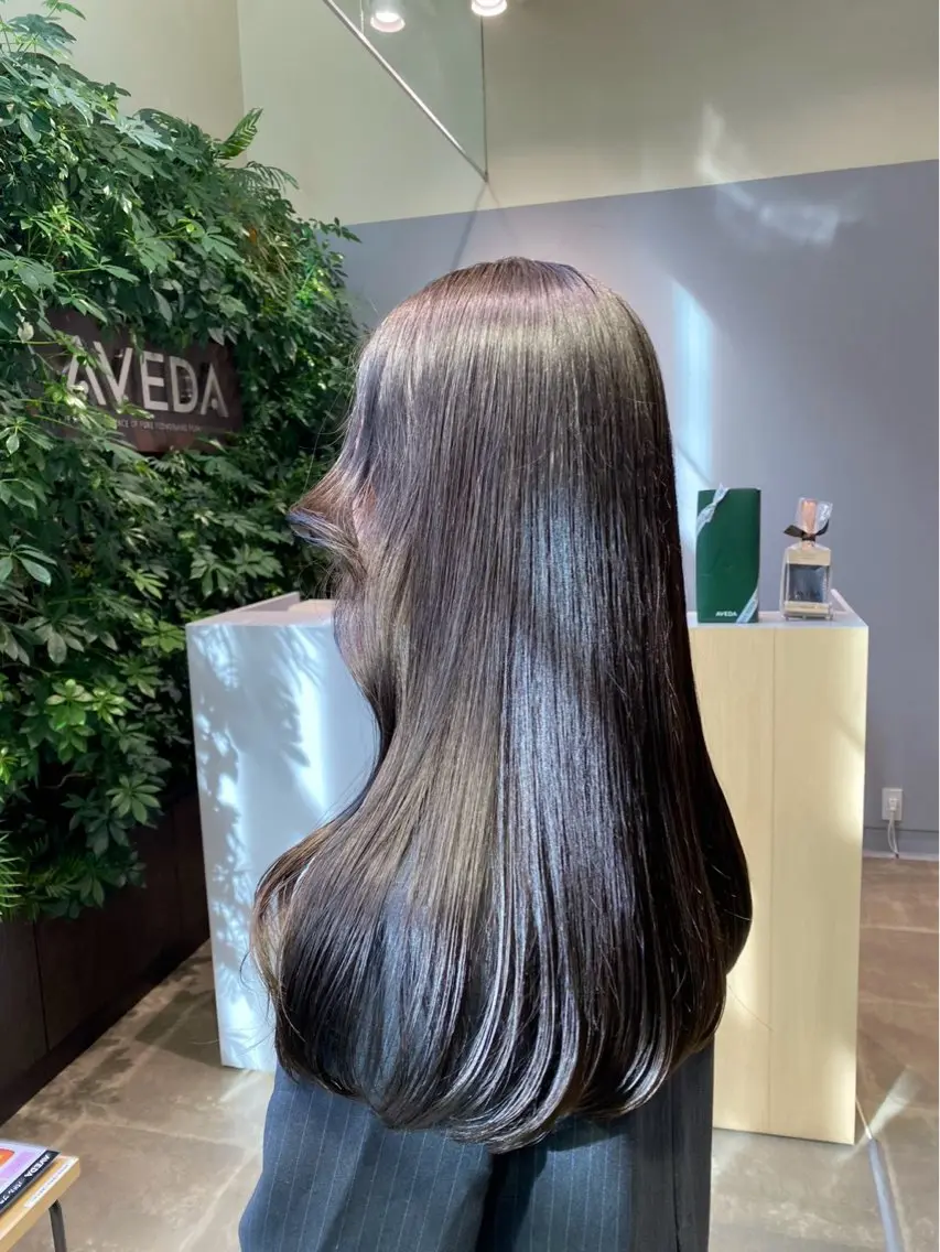 ロング カラー AVEDAカラー🌿 アカネのヘアスタイル