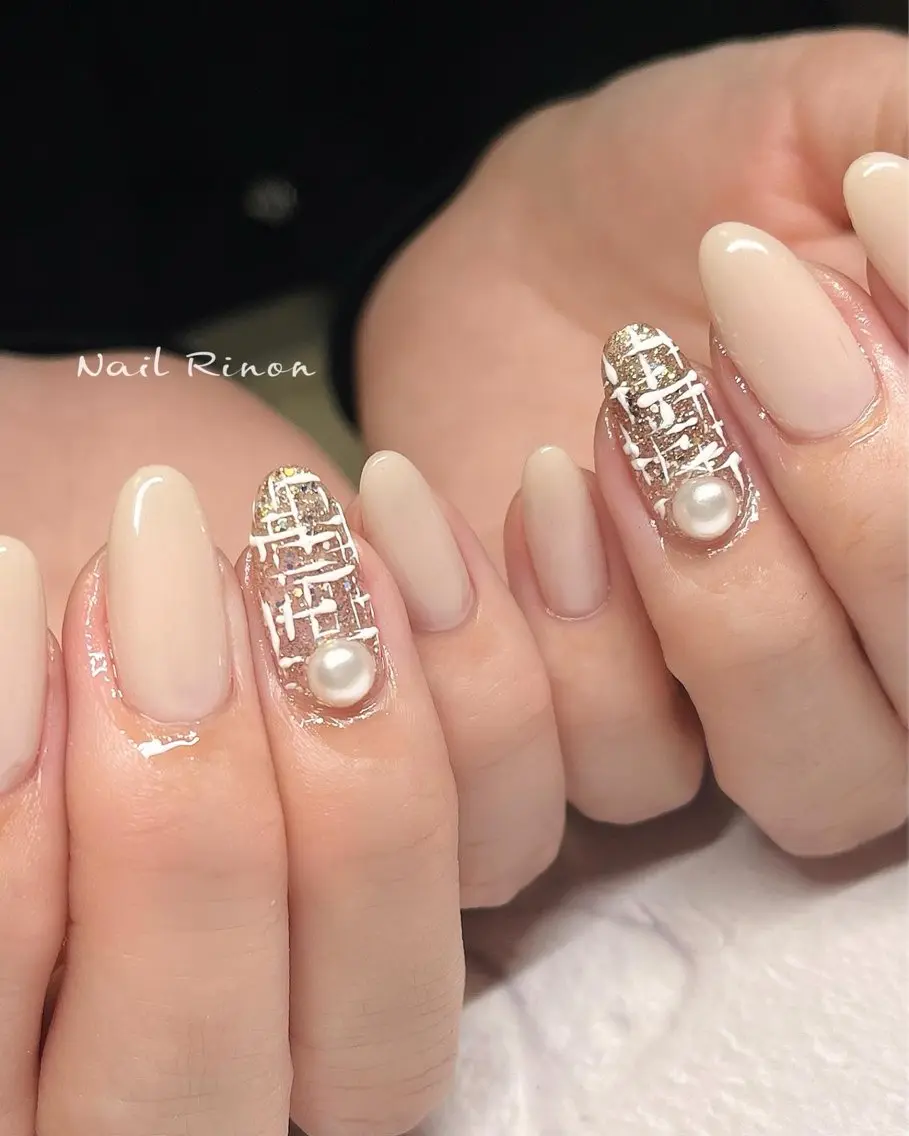 ネイル ツイードネイル ハンドネイル Nail Rinonのネイルデザイン