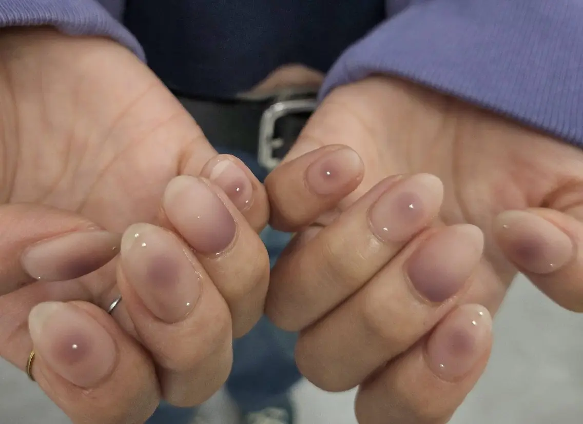 ネイル チークネイル ジェルネイル 持ち込み パラジェル シンプルネイル puku nail 🌼kazu🌼のネイルデザイン