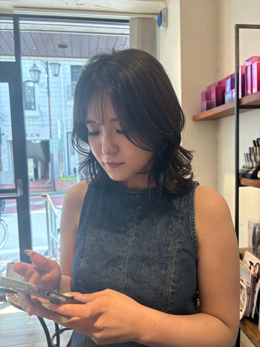 ミディアム ヘアカラー 透明感カラー 🧚♂️さえのヘアスタイル