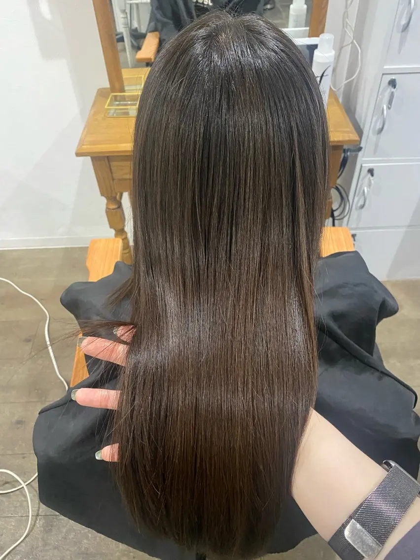 ロング カット ヘアカラー 縮毛矯正 髪質改善サロン 梅田/ヨナミネのヘアスタイル