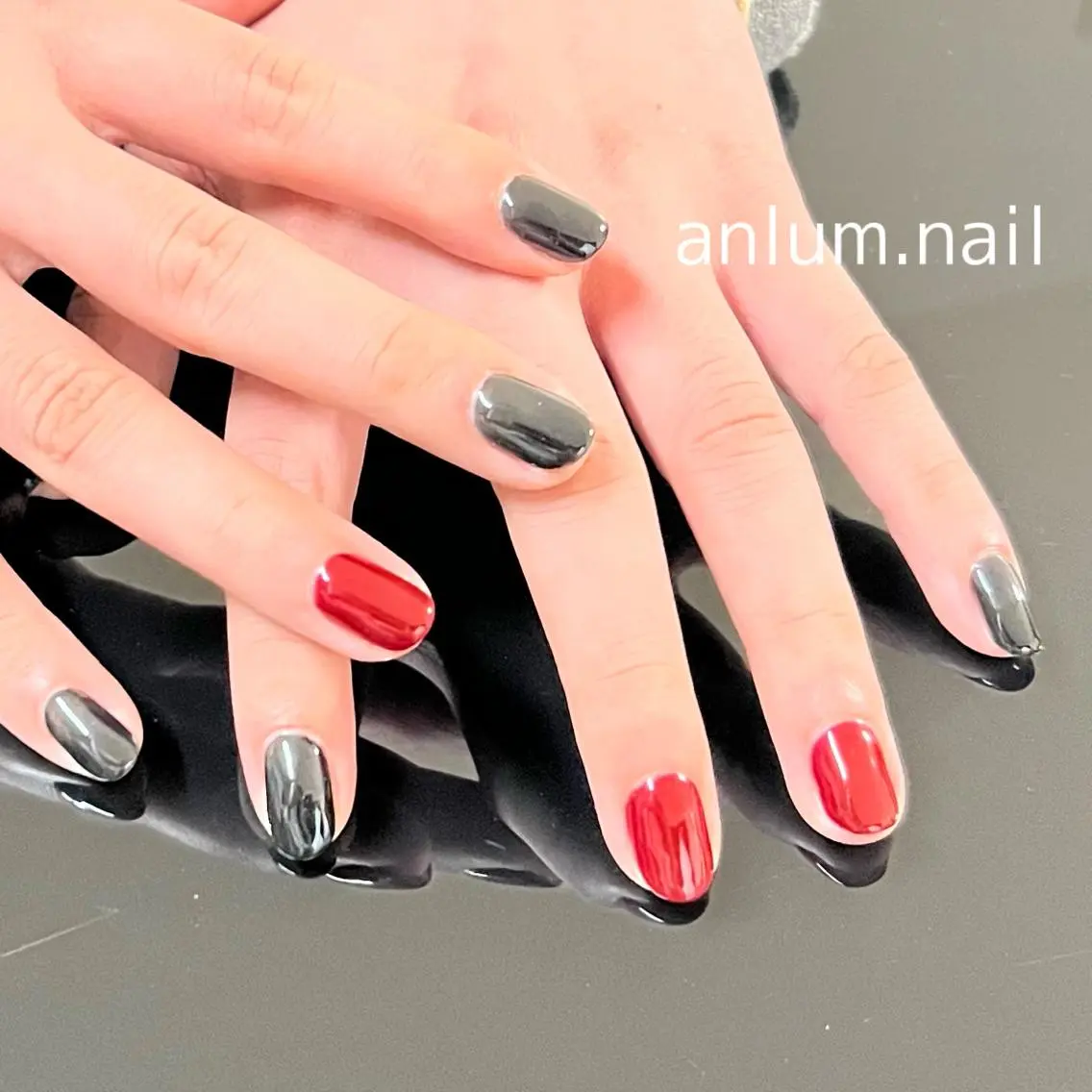 ネイル メンズネイル ワンカラーネイル ハンドネイル anlum.nail shuriのネイルデザイン
