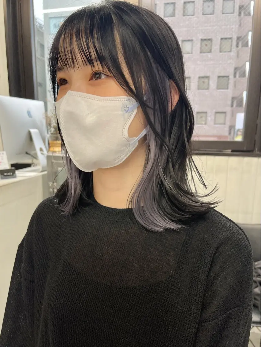 ミディアム カラー カット ヘアカラー トリートメント ブリーチダブルカラー 【koide】のヘアスタイル