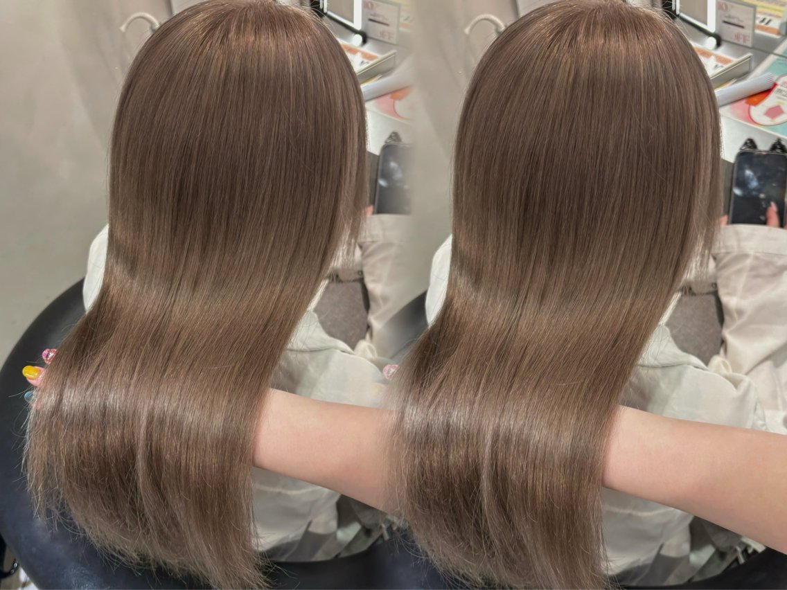 【綺麗に伸ばしたい方🩷】艶カラー+Aujuaトリートメント🩷の写真