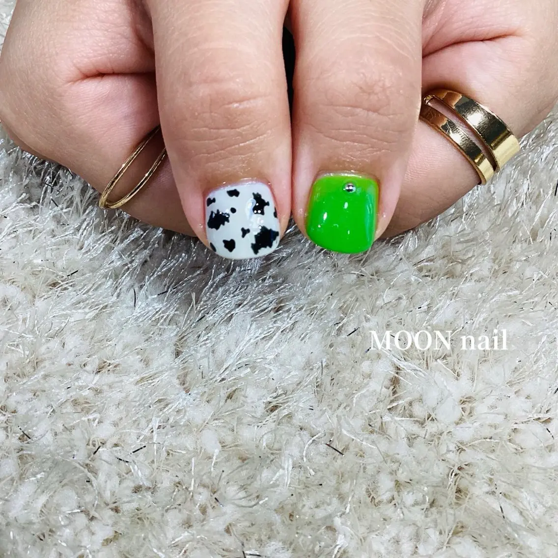 ネイル アニマル柄 ハンドネイル 浦添 MOON  nailのネイルデザイン