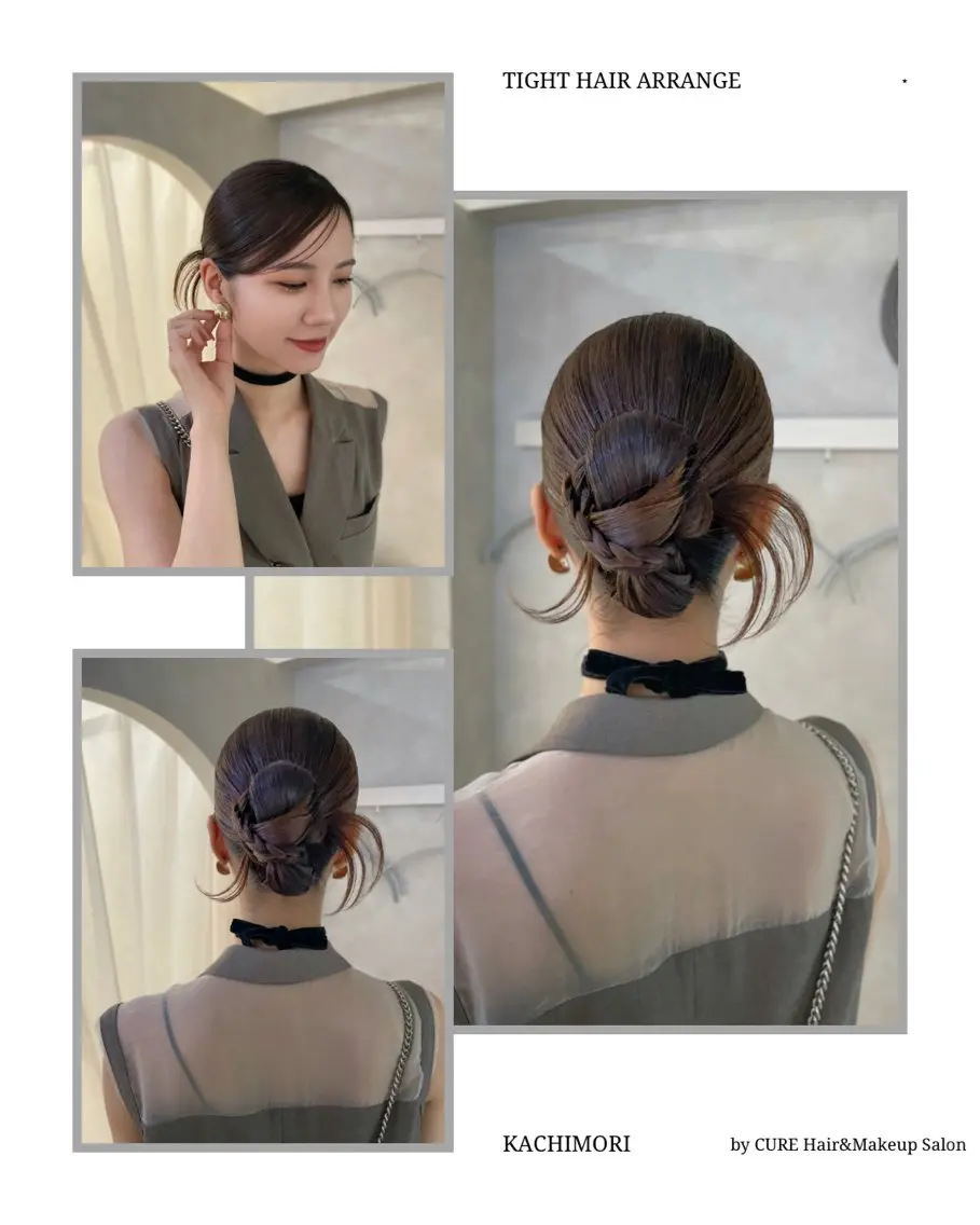セミロング ヘアアレンジ ヘアセット ヘアセット/まつ毛 /YUKIOUA⛄️のマツエク・マツパデザイン