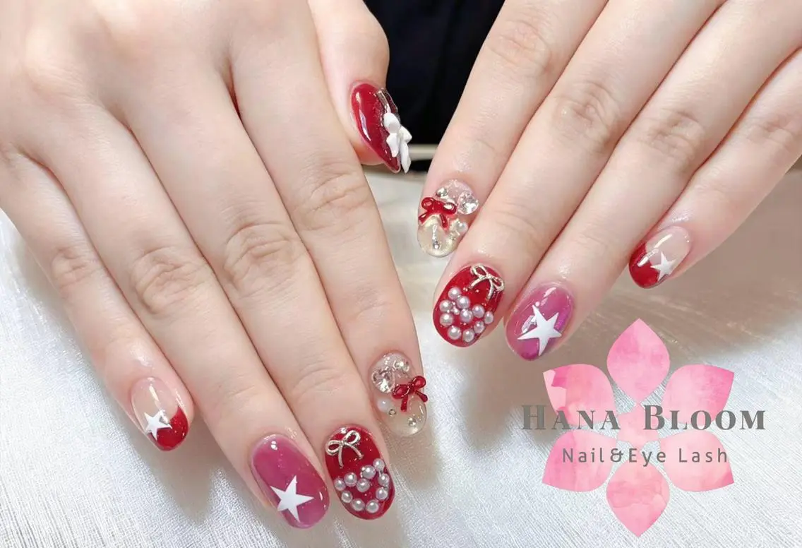 ネイル 長さ出し フットネイル 韓国ネイル マグネットネイル 持ち込み ハンドネイル ハンドケア Hana Bloom Nail 渋谷道玄坂のネイルデザイン