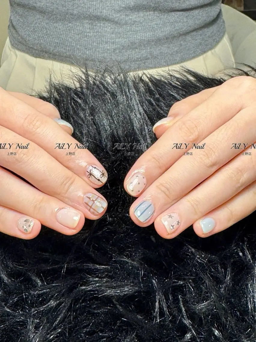 ネイル アートネイル ジェルネイル マグネットネイル ニュアンスネイル シンプルネイル ハンドネイル AiLy Nail 上野店のネイルデザイン