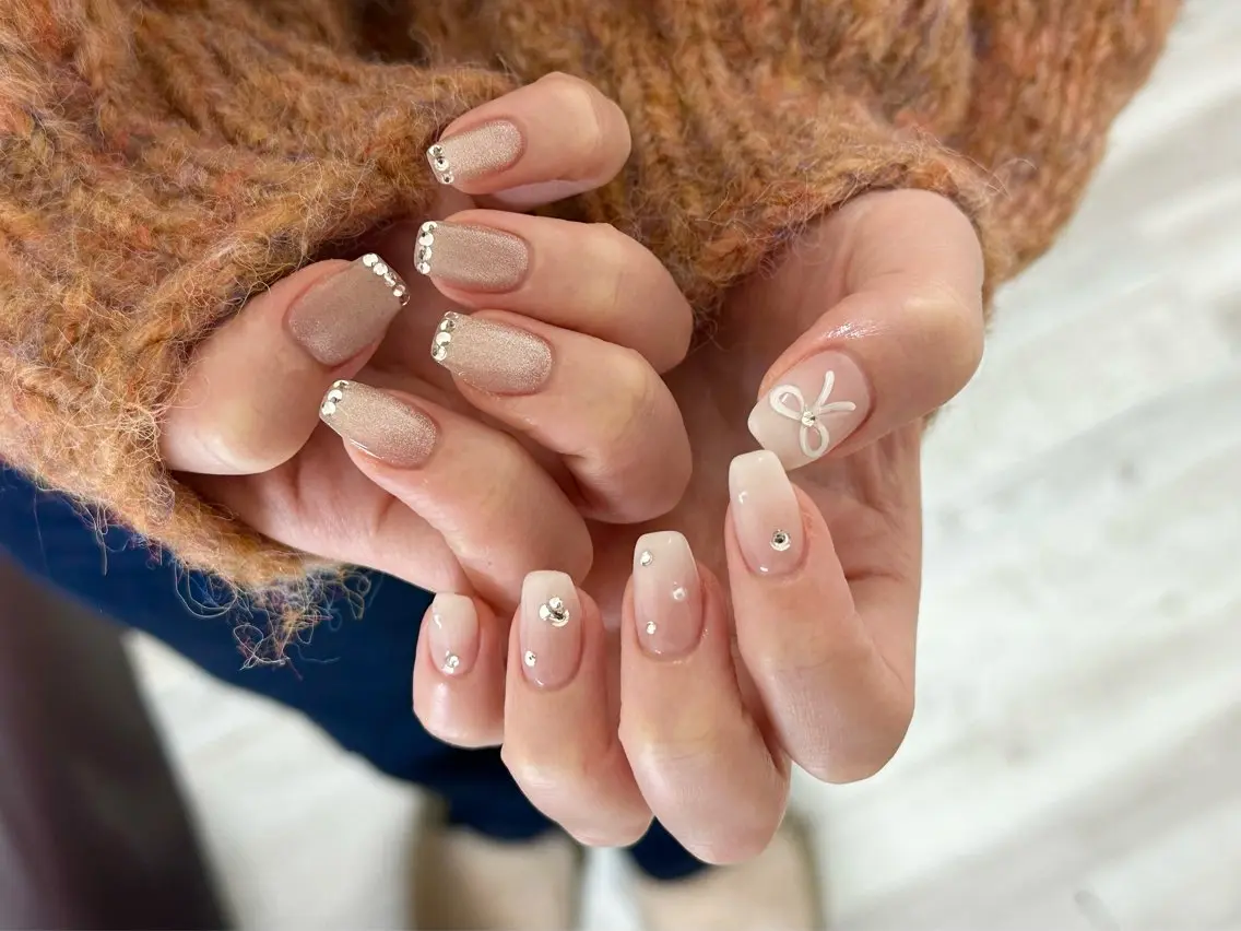 ネイル アートネイル 持ち込み ハンドネイル three 0 nail spaceのネイルデザイン