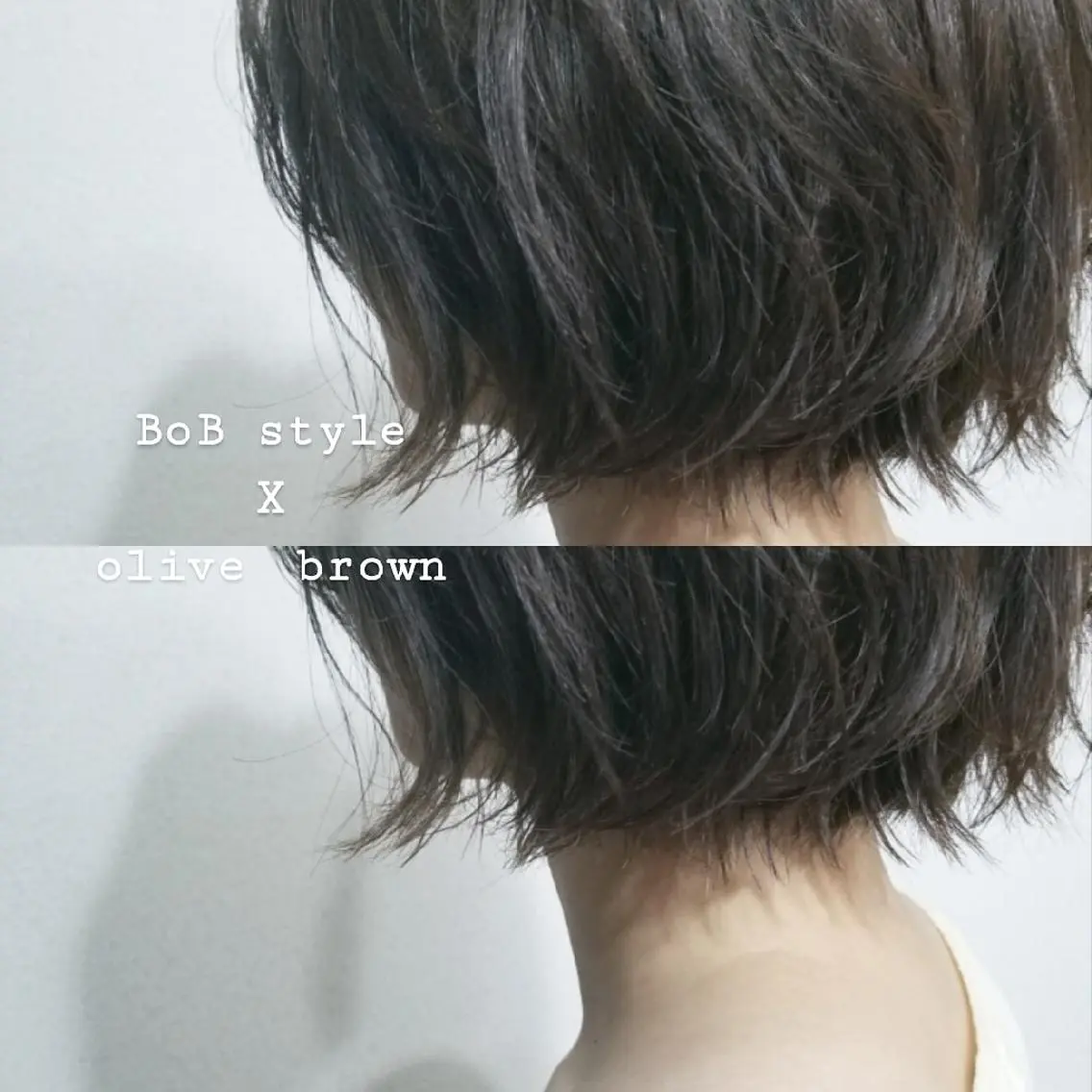 ショート カラー ヘアアレンジ 切りっぱなしボブ ブラウンカラー ボブ See by merの眉毛・アイブロウイメージ
