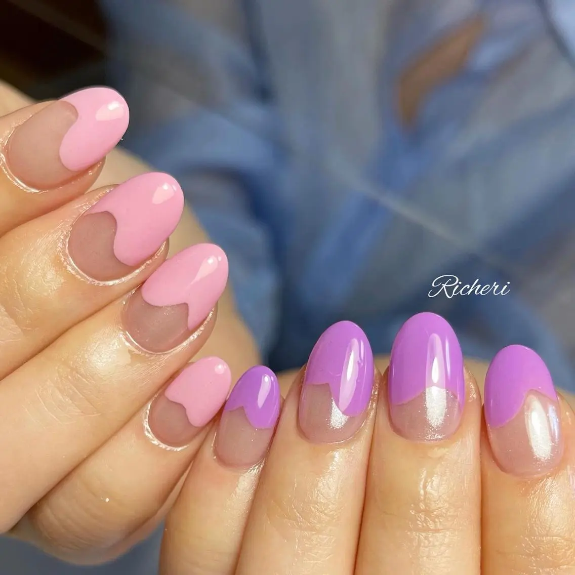 ミディアム ネイル フレンチネイル richeri beautyのその他イメージ