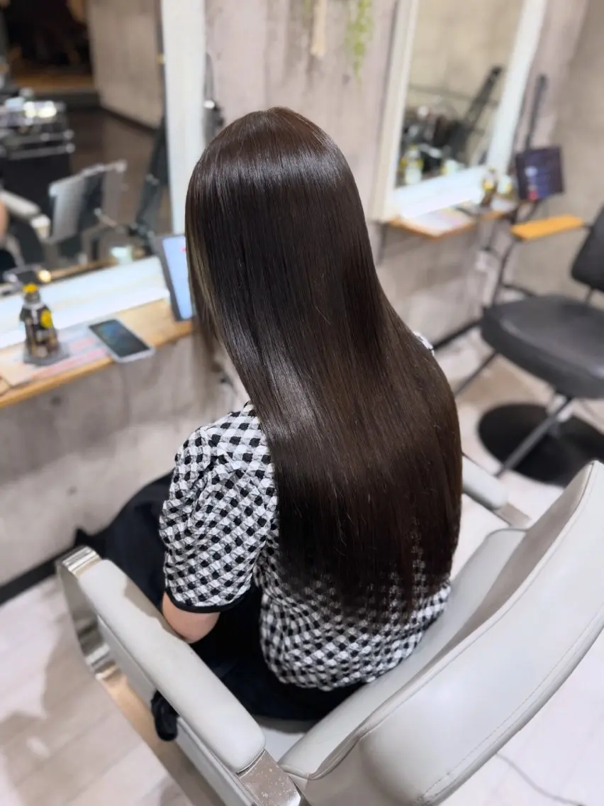 ロング カット ヘアカラー トリートメント 杉山永 レイヤー×髪質改善のヘアスタイル