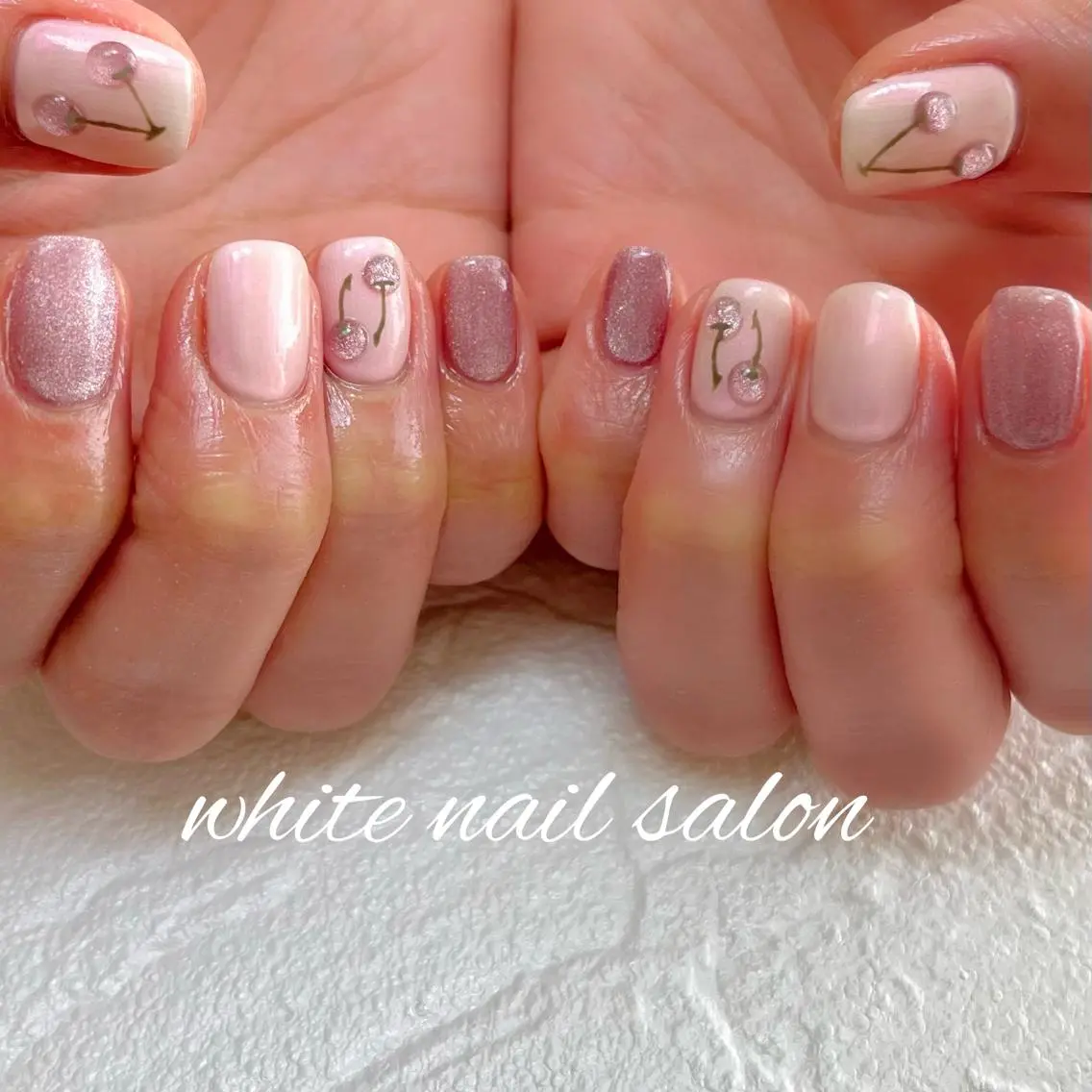 ネイル フットネイル ジェルネイル ハードジェル ラメ(グリッター) 持ち込み ハンドネイル white nail salonのネイルデザイン