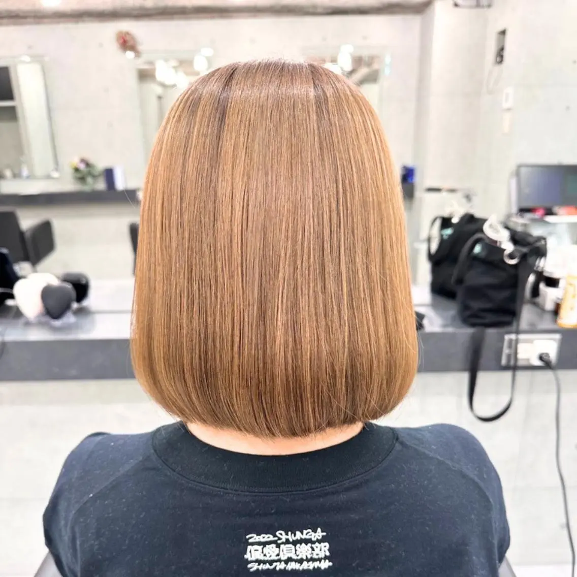 カラー ブリーチ ヘアカラー Endearing 銀座/レイヤーカットのヘアスタイル