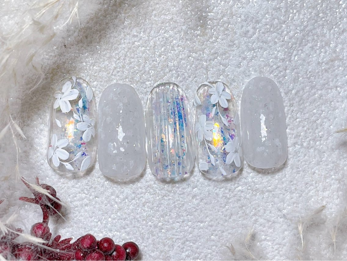 ネイル アニマル柄 オーロラネイル フットネイル フレンチネイル ジェルネイル ハンドネイル kiki nail たまプラーザのネイルデザイン