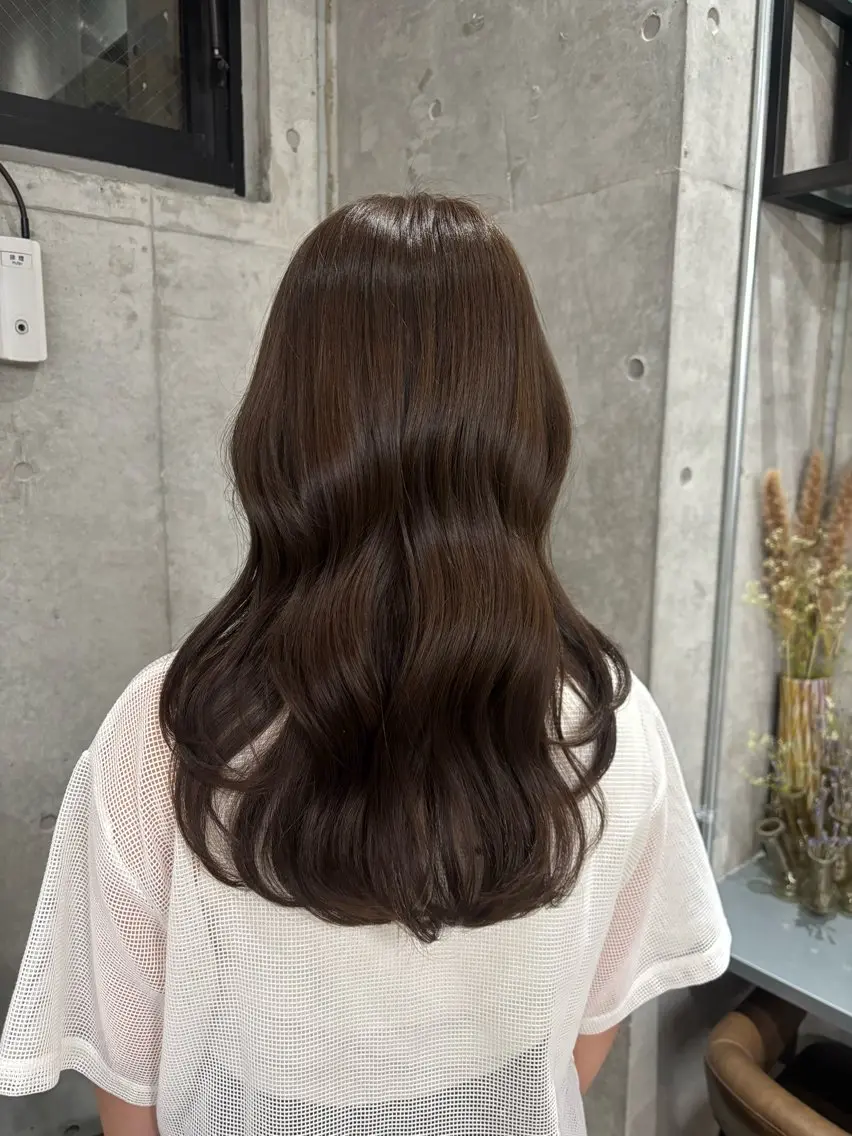 ロング カラー グレージュ ラベンダーカラー カット ヘアカラー maika (^^)。.:*☆のヘアスタイル