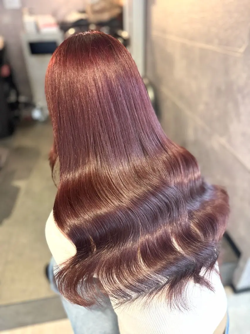 ロング カラー ヘアカラー トリートメント ヘッドスパ 🩶鈴木茉奈🩶艶髪 /透明感/暖色カラーのヘアスタイル